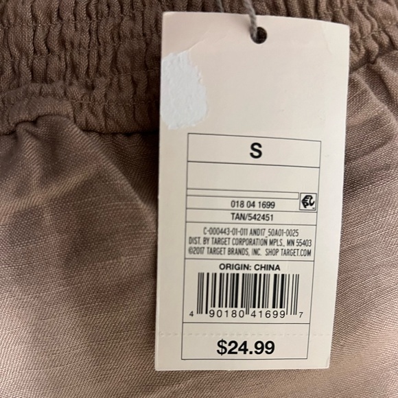 NWT! Small A New Day Pull-On Linen Pant - Picture 4 of 4